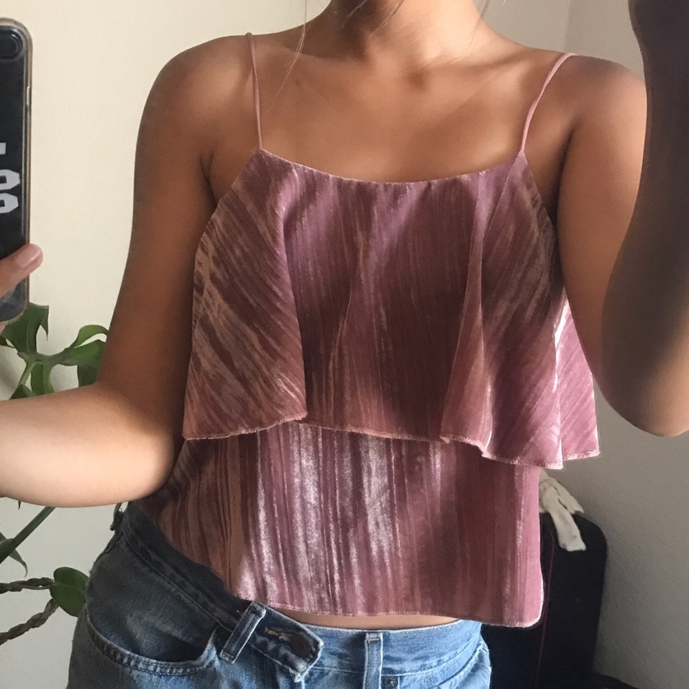 flowy velvet cami
